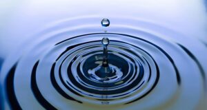 A drop of water creating ripples